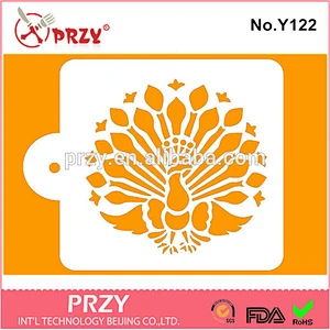 Eco-friendly Y122 peacock fondant cake stencils