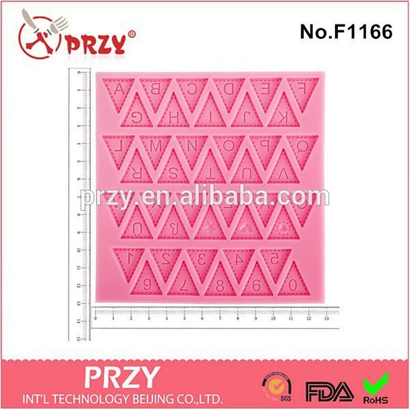 Letter and Number Silicone Soap Mold Fondant Mold Resin Wave Mold