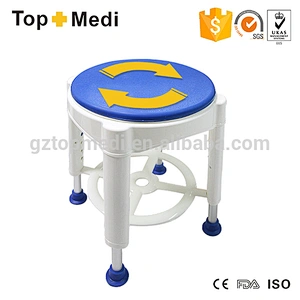 Topmedi Designer Bath Rotatable Shower Chair Stool with Padded Rotating Seat manufacturers