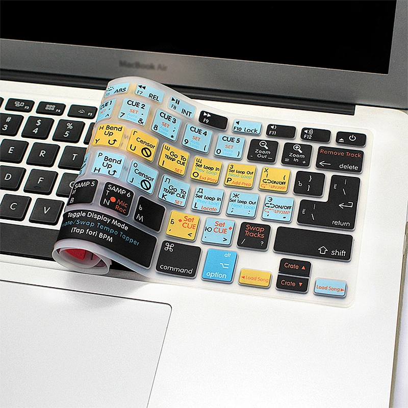 ODM Washable Serato Scratch LIVE Shortcuts Silicone Russian Laptop Keyboard Protector Factory For apple For Macbook Pro