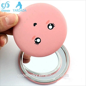 Factory wholesale girls decorative mirror compact pocket makeup mirror