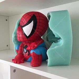 Superman Spider molds Cartoon Mousse mold 3D soap mould Silicone Candle Molds