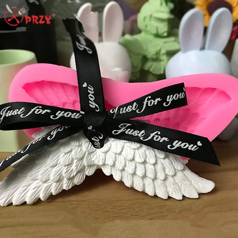 PRZY Angle Wings mould Car aroma stone mold fondant cake decorations silicone molds