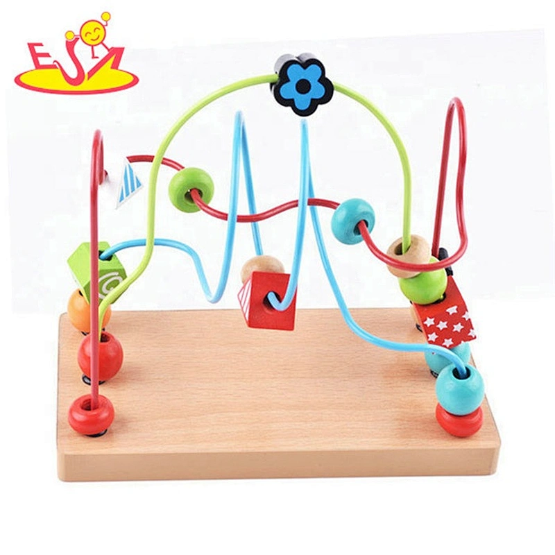 2018 Hot sale educational wooden busy beads toys for toddlers W11B209