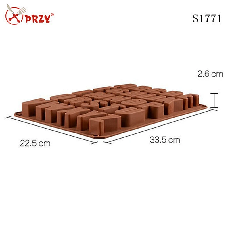 s1771 przy High quality silicone letter soap mold , wholesale letter soap tray mold