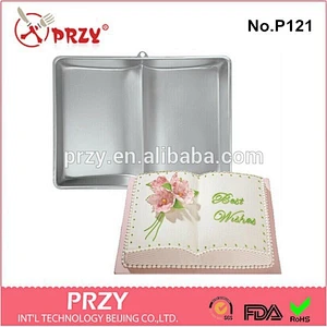 p121 PRZY wholesale book shaped Aluminum alloy cake pan