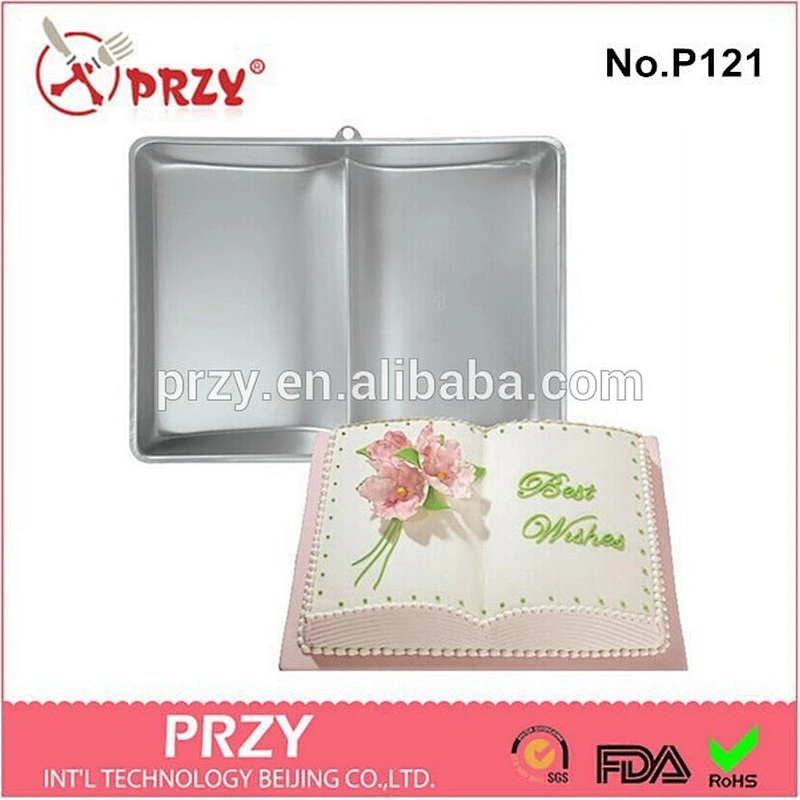 p121 PRZY wholesale book shaped Aluminum alloy cake pan