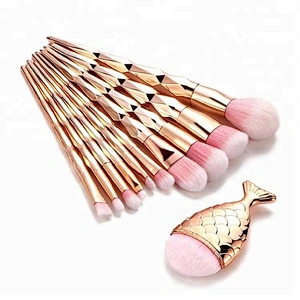 Best Rose Gold Diamond 11pcs Makeup Brush Set