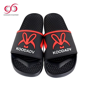Advertising gifts 2017 pu sandals flip flop men custom slippers