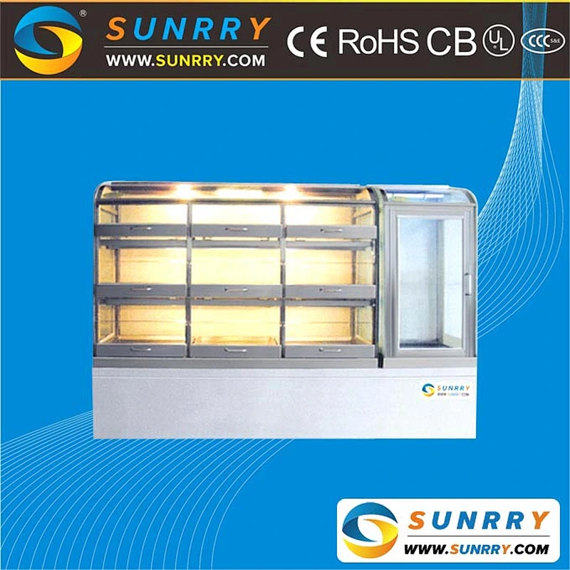 Commercial neutral 2 layer toughened vacuum glass cake pop display showcase and bakery display case