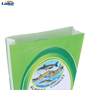 Manufacturer virgin pp 20kg 25kg Bopp plastic lamination packaging  pp woven feed bag