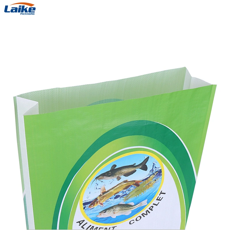 Manufacturer virgin pp 20kg 25kg Bopp plastic lamination packaging  pp woven feed bag