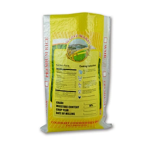 25kg bopp laminated transparent plastic pp woven rice bag wholesale