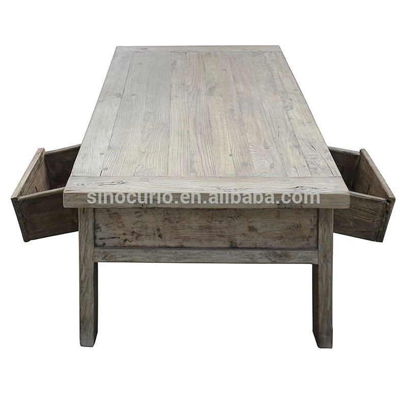 Hot Sale Antique Solid Wooden Square Drawers Coffee table