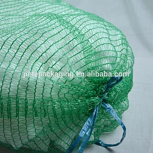Green red cabbage mesh bag with drawstring pe woven bags