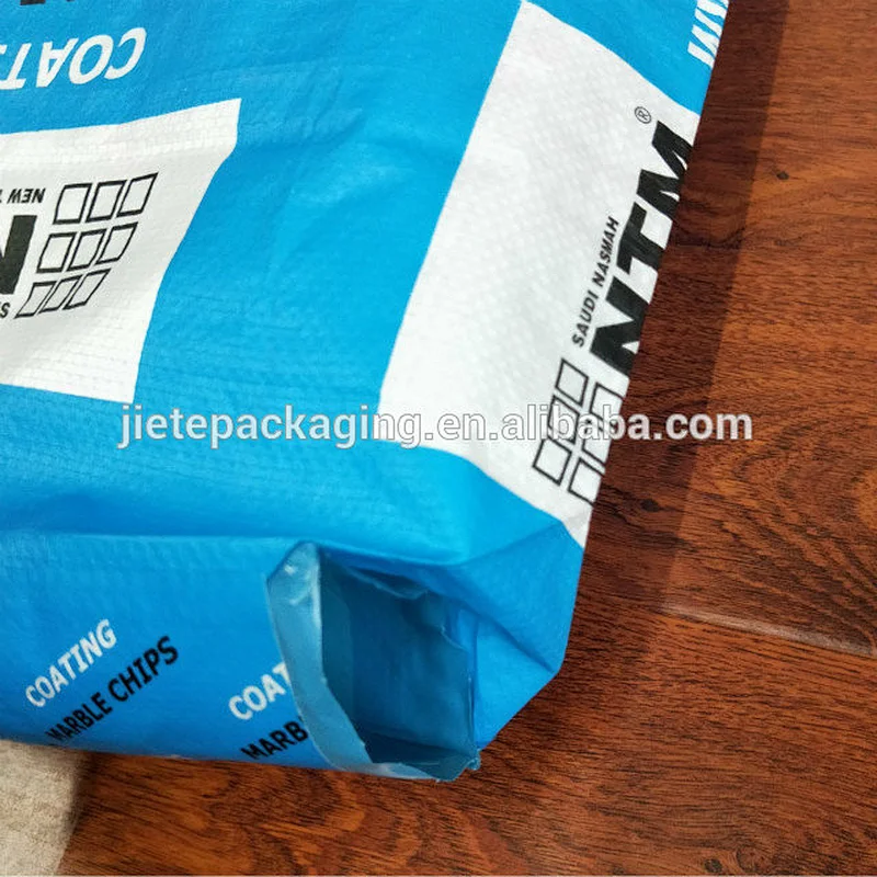 25kg multilayer kraft paper or plastic bag for cement, minerals,wall putty powder