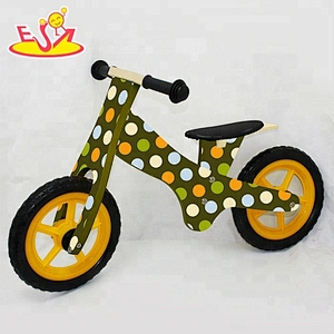High quality girls pink wooden balance bike for 3 year old W16C126