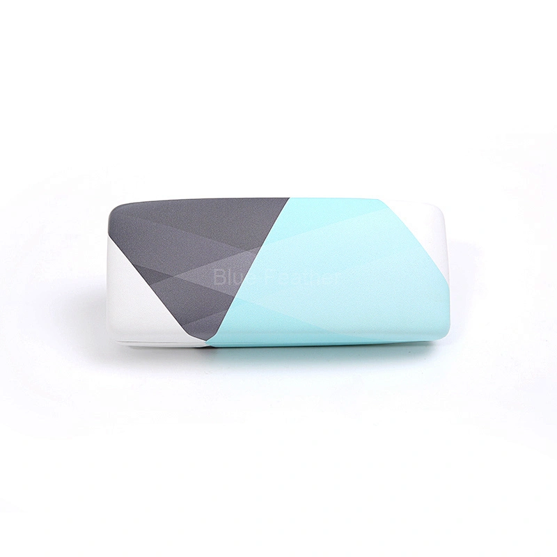 Hard Shell Geometric Eyewear Case with Pastel Accents for Stylish Users