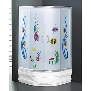 Acrylic tray sliding 6mm tempered glass Aluminium Alloy shower enclosure