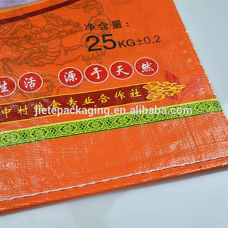 China 100% virgin material pp woven plastic grain rice bag 50kg