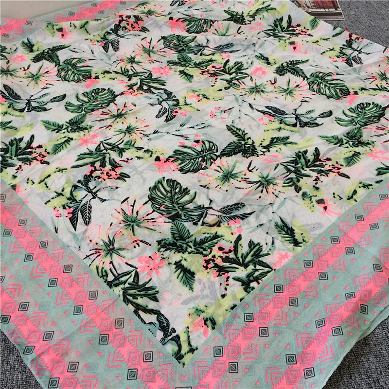 Best Selling Product Muslim Scarf Hijab Butterfly Print Silk Fabric