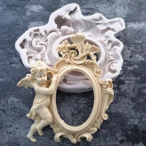 Angel photo frame silicone molds DIY cake decoration Mould European photo Frame chocolate molds