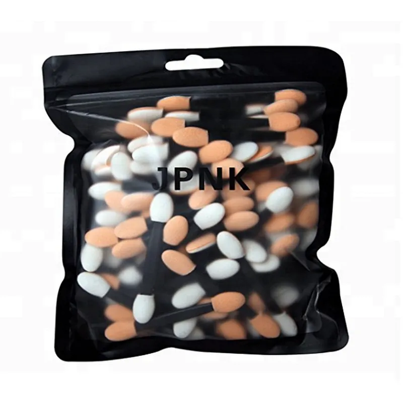 Double Aluminium Black Handle Eyeshadow Sponge Applicator