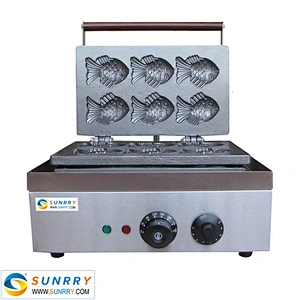 Automatic electric 6 fish waffle cake maker machine