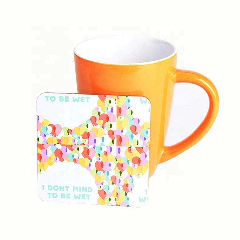 Square or custom cute square coaster with logo printing and lamination