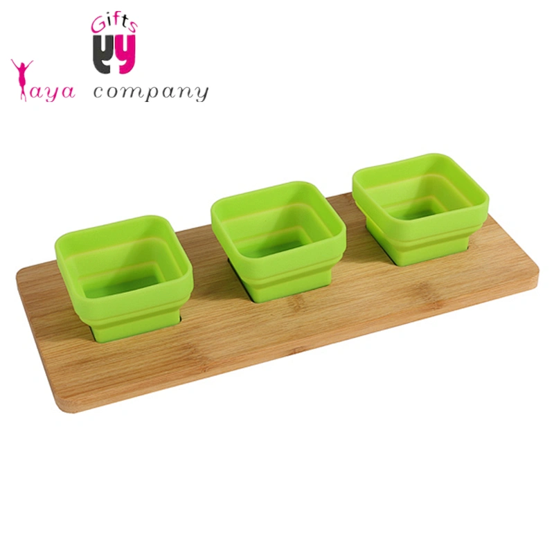 FDA Approved Custom Small Baby Silicone Collapsible Salad Bowl