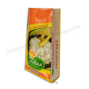 New material 100% transparent plastic 10kg pp woven hybrid rice packing bag with D handle for flour,seed,grain