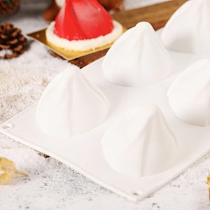 Christmas 6 Hat Mousse Cake 3D French Dessert Christmas Mousse Mould/Mold For Baking