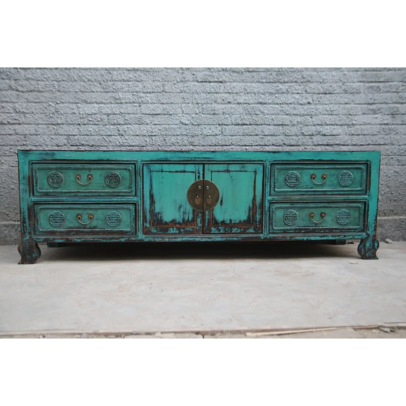 2017 Chinese carving colour TV cabinet sideboard