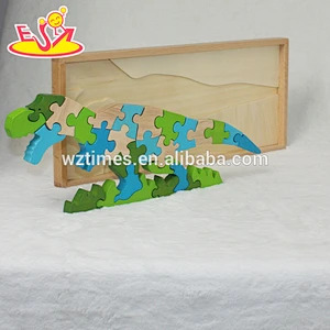 2018 Educational dinosaur design wooden block game for sale W14I034