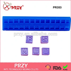 PR353 Silicone Mold Alphabet silicone mold Building Blocks silicone mold