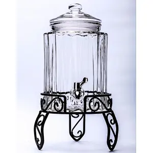 Factory price glass drink dispenser with tap, Spigot