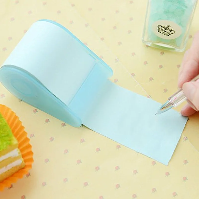 Multi-Color Sticky Note Pad Roll Reminder Paper Handy Memo Self-note Dispensers