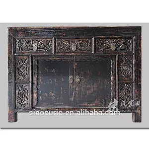 Chinese Antique Asian Furniture Gansu Original Painted Cabinet