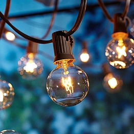 Christmas LED Light 25FT G40 Clear Globe Bulb Green Wire E12 C7 String Light