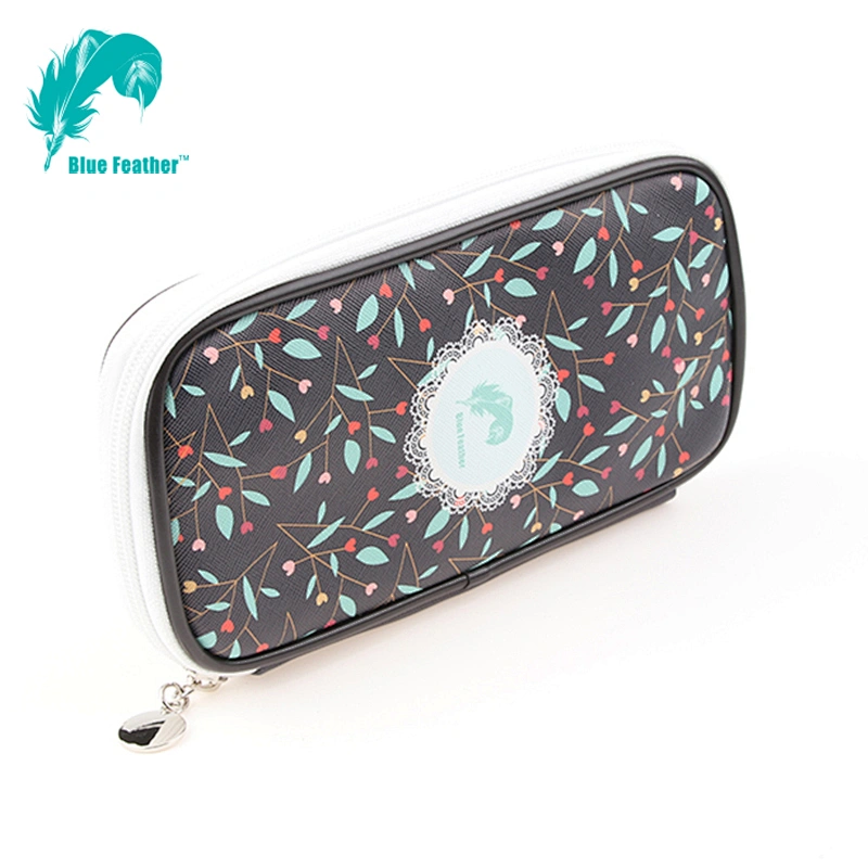 High Level Pu leather Pencil Case Zipper Pencil Bag For Office and School