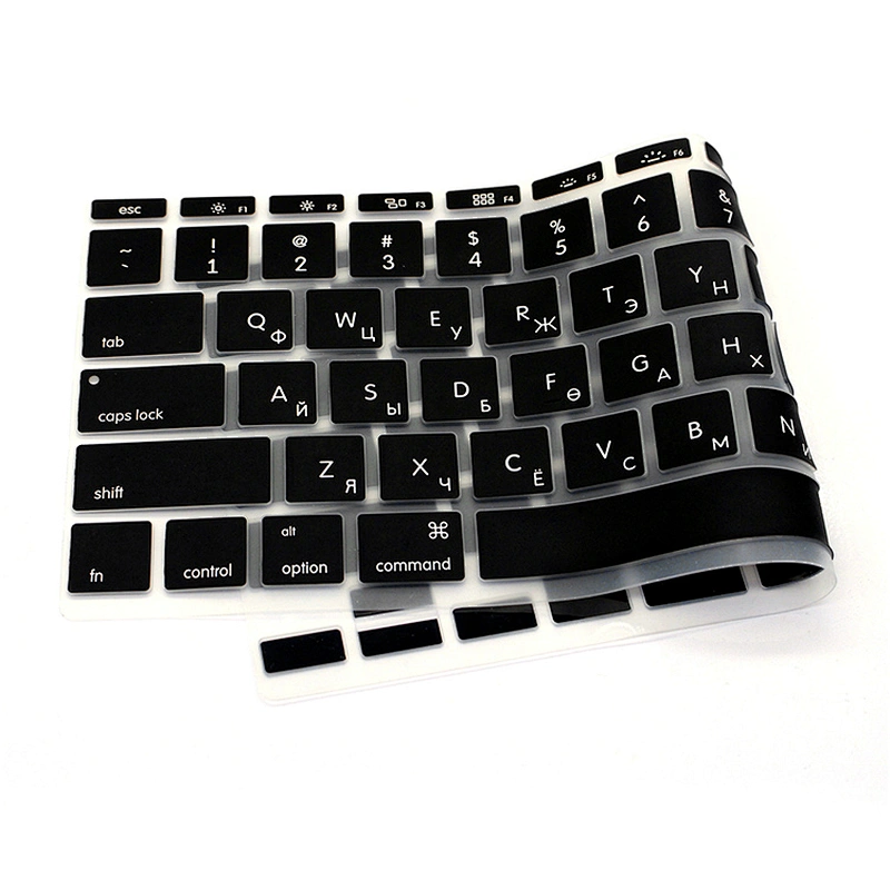 China Factory Laptop Custom Mongolian custom keyboard Silicone Keyboard Skin For macbook 11 inch air 116 inch laptop skin