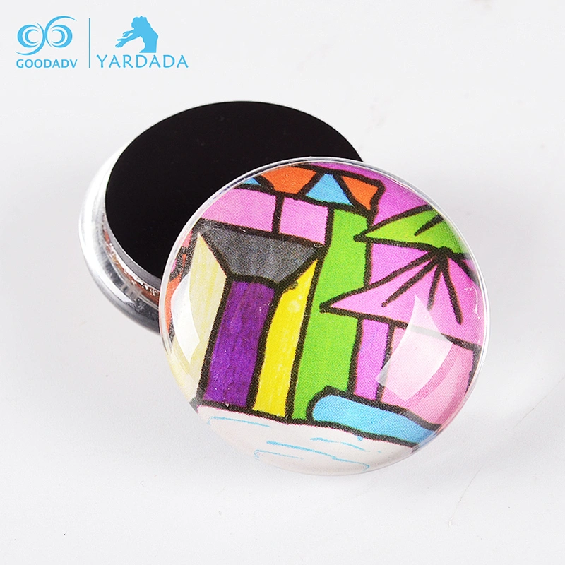 Home decorative crystal glass fridge magnet custom 3d fridge magnet
