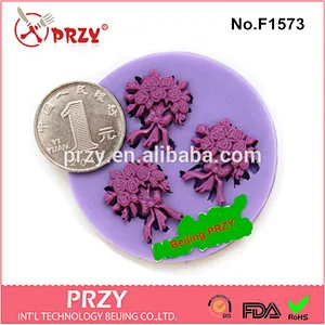 Model F1573 resin flower silicone molds for sale