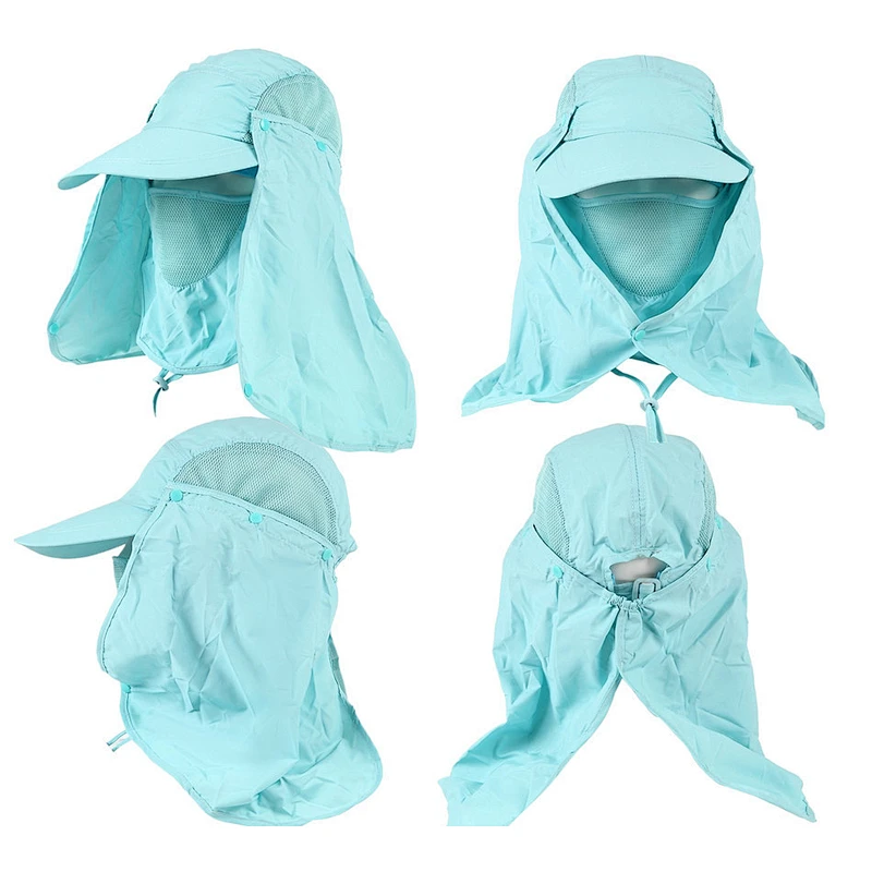 Ear And Neck Flap Cover Bucket Hat Outdoor Sun Protection Fishing Cap