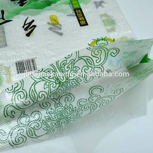 transparent PP woven fabric bag polypropylene sack for packing rice 25kg