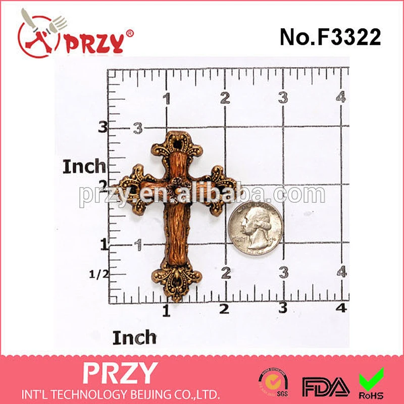 F3322 Silicone Rustic Cross Mold Mould for Fondant - Gum Paste - Chocolate - Candy