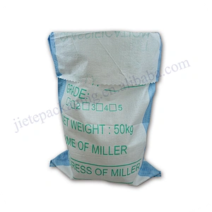 Wholesale 50kg durable white empty maize flour dimension packaging bag