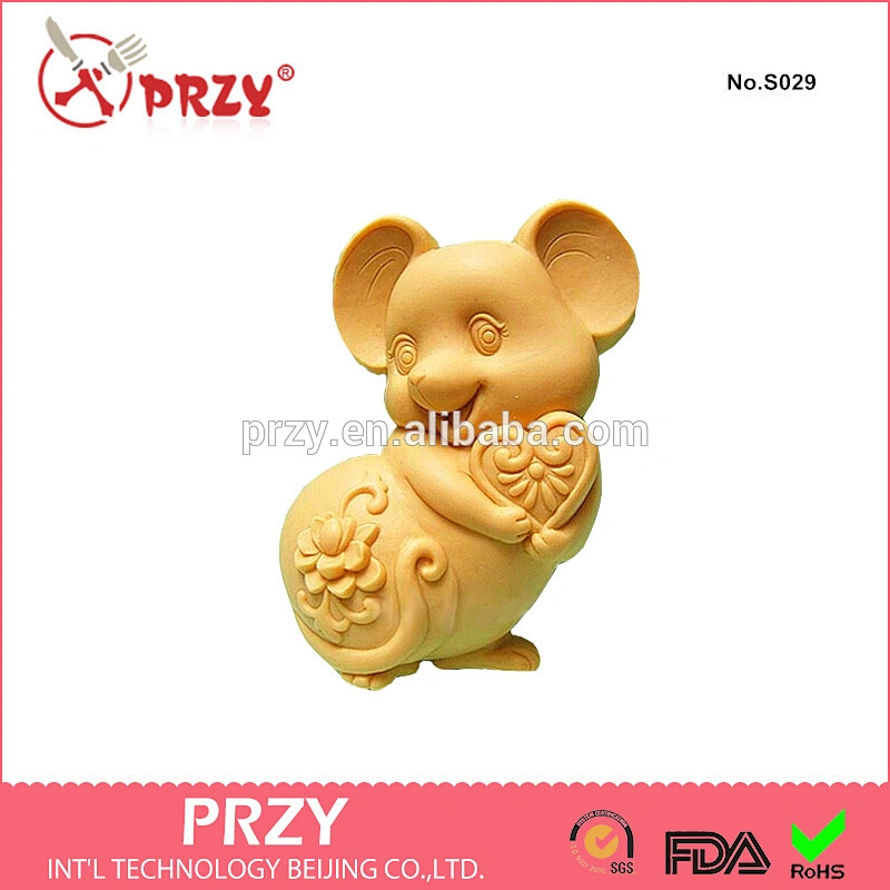 Handmade silicone rubber rat pattern soap mold