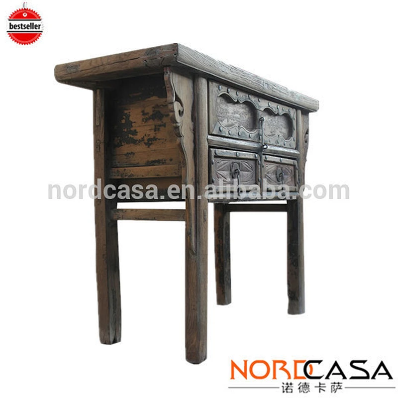 Wholesale best selling Chinese antique reproduction furniture reclaimed wood vintage long console table