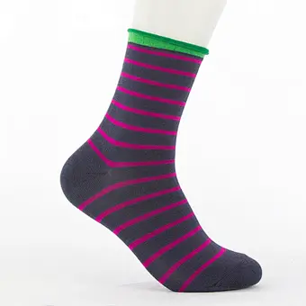 high quality happy women fashion daily cotton crew jacquard socks